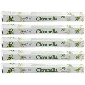 Wierook citroen geur - 100x wierook stokjes - citronella