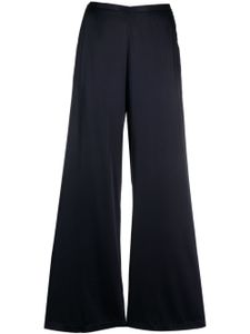 Forte Forte pantalon en satin à coupe ample - Bleu