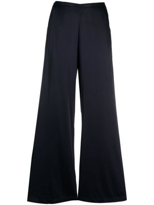 Forte Forte pantalon en satin à coupe ample - Bleu