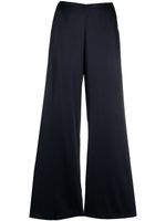 Forte Forte pantalon en satin à coupe ample - Bleu