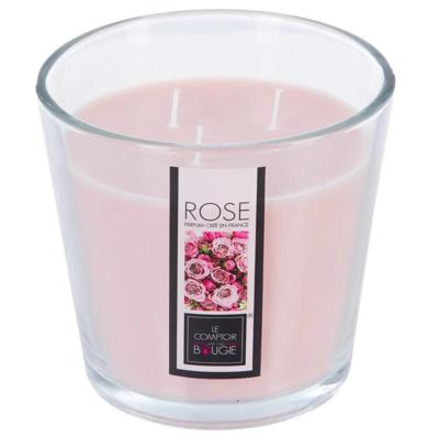 Atmosphera Candles Geurkaars - in glas - rozen bloemen aroma - 40 branduren - 13 x 12 cm