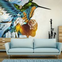 Fotobehang - Kolibrie , multi kleur - thumbnail