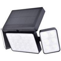 Lutec 6935502330 TUDA Wandlamp op zonne-energie met bewegingsmelder LED LED 13 W Zwart