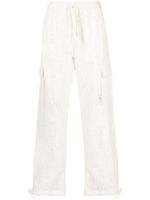 MSGM pantalon cargo à effet usé - Blanc