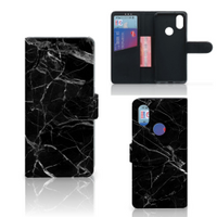 Xiaomi Mi A2 Bookcase Marmer Zwart - Origineel Cadeau Vader - thumbnail