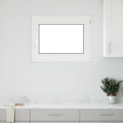 Kelderraam "RISOR" 80x70 cm draai-kiep DIN rechts wit