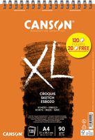 Canson schetsblok XXL, 90 g/m², ft A4, 100 + 20 vel gratis - thumbnail