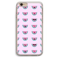 Smiley watermeloenprint: iPhone 6 Plus / 6S Plus Transparant Hoesje