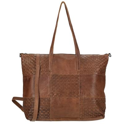 Enrico Benetti Leren Shopper/Schoudertas Sicily Cognac