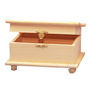 Houten kistje met sluiting en deksel - 19 x 10 x 13 cm - Sieraden/spulletjes/sleutels   -