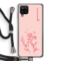 Giving Flowers: Samsung Galaxy A12 Transparant Hoesje met koord
