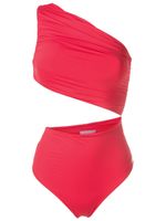 Brigitte maillot de bain asymétrique à découpes - Rouge - thumbnail