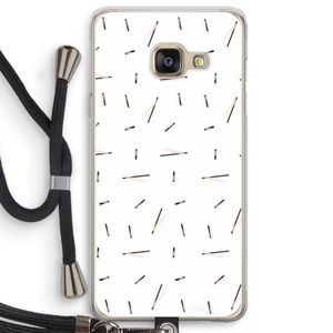Hipster stripes: Samsung Galaxy A3 (2016) Transparant Hoesje met koord
