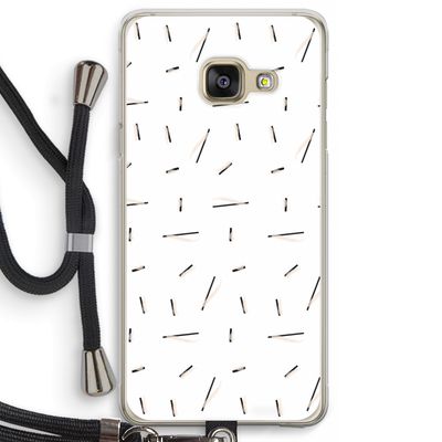 Hipster stripes: Samsung Galaxy A3 (2016) Transparant Hoesje met koord