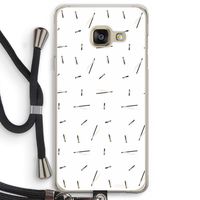 Hipster stripes: Samsung Galaxy A3 (2016) Transparant Hoesje met koord
