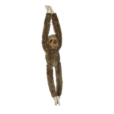 Pluche Luiaard knuffel - hangend - 65 cm - jungle knuffeldieren - met klittenband Pluche Luiaard knuffel - hangend - 65 cm - jungle knuffeldieren - met klittenband
