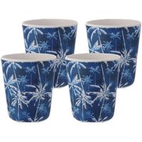 Kunststof/melamine drinkbeker met print - 8x - 9 x 11 cm - 440 ml