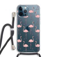 Anything Flamingoes: iPhone 12 Pro Transparant Hoesje met koord