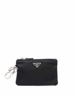 Prada pochette à logo triangulaire - Noir