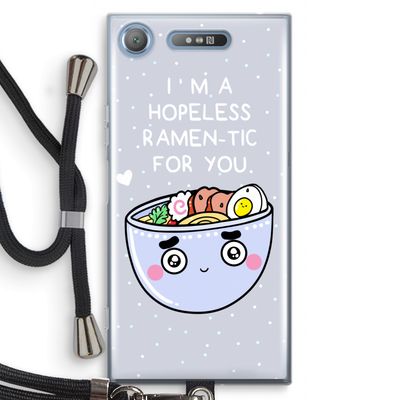 I'm A Hopeless Ramen-Tic For You: Sony Xperia XZ1 Transparant Hoesje met koord