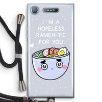 I'm A Hopeless Ramen-Tic For You: Sony Xperia XZ1 Transparant Hoesje met koord