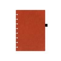 Correctbook losse omslag - A5 Linnen Hardcover Rusty Red | met penlus