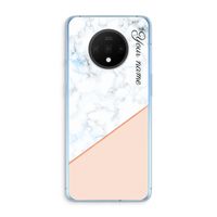 Marmer in stijl: OnePlus 7T Transparant Hoesje