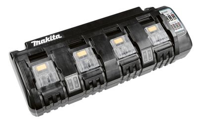 Makita DC18SF Oplader met 4 poorten welke 2 accu&apos;s tegelijk oplaadt - 196426-3