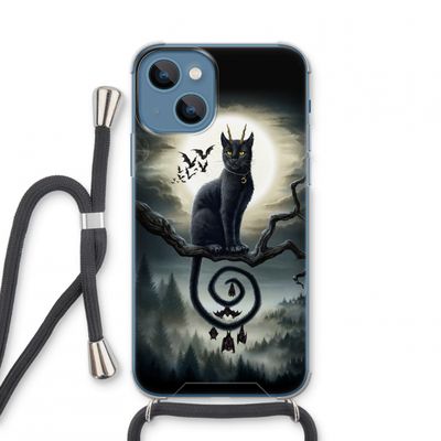 Moonlight Companions: iPhone 13 mini Transparant Hoesje met koord
