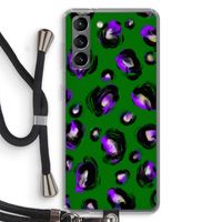 Green Cheetah: Samsung Galaxy S21 Transparant Hoesje met koord