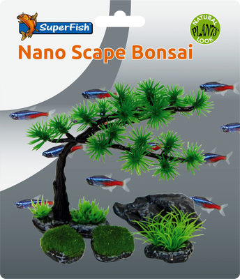 Superfish Nano Scape Bonsai Set - Japanse Aquarium Decoratie, Onderhoudsarm en Geschikt voor Alle Nano-aquaria