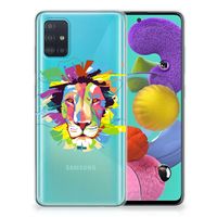 Samsung Galaxy A51 Telefoonhoesje met Naam Lion Color - thumbnail