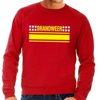 Brandweer logo sweater rood voor heren - thumbnail