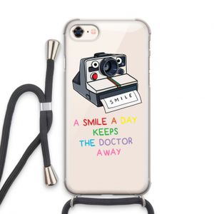 Smile: iPhone 7 Transparant Hoesje met koord