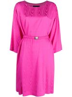 Boutique Moschino robe ceinturée à manches longues - Rose - thumbnail