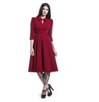 27% korting | Hearts & Roses Velvet Tea Dress Red-L