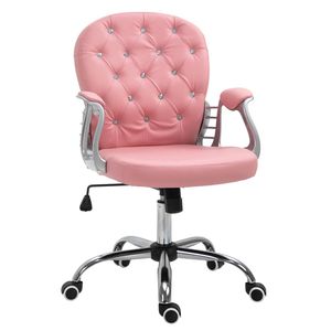 Bureaustoel - Ergonomische bureaustoel - Game stoel - Gaming stoel - Roze - 59,5 x 60,5 x 95-105 cm
