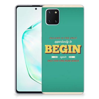 Samsung Galaxy Note 10 Lite | Siliconen hoesje | met naam Quote Begin Samsung Galaxy Note 10 Lite | Siliconen hoesje | met naam Quote Begin