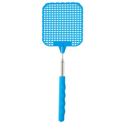 Vliegenmepper compact - Uitschuifbaar tot 60 cm - blauw - Insecten killer