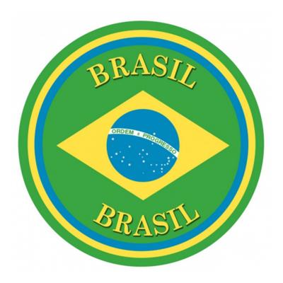 Viltjes met Braziliaanse vlag opdruk