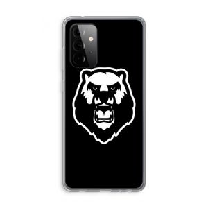 Angry Bear (black): Samsung Galaxy A72 Transparant Hoesje