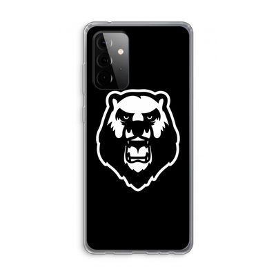 Angry Bear (black): Samsung Galaxy A72 Transparant Hoesje