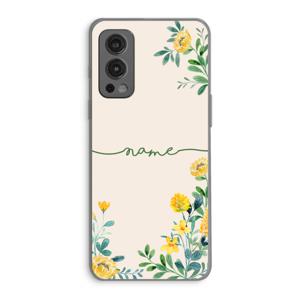 Gele bloemen: OnePlus Nord 2 5G Transparant Hoesje