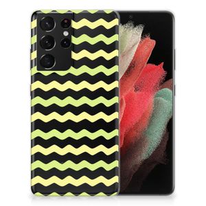 Samsung Galaxy S21 Ultra TPU bumper Waves Yellow