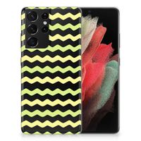 Samsung Galaxy S21 Ultra TPU bumper Waves Yellow - thumbnail