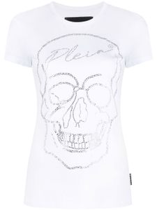 Philipp Plein t-shirt à tête de mort strassée - Blanc