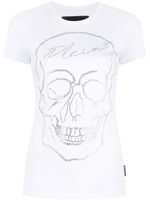 Philipp Plein t-shirt à tête de mort strassée - Blanc