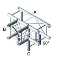 Showtec GQ30-020 truss T-stuk + omlaag - thumbnail