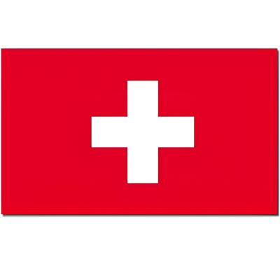 Vlag Zwitserland - 90 x 150 cm - feestartikelen - Zwitserland landen thema - supporter/fan