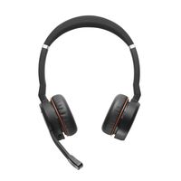 Jabra Evolve 75 Second Edition - UC On Ear headset Telefoon Radiografisch, Bluetooth, Kabel Stereo Zwart Ruisonderdrukking (microfoon), Noise Cancelling - thumbnail